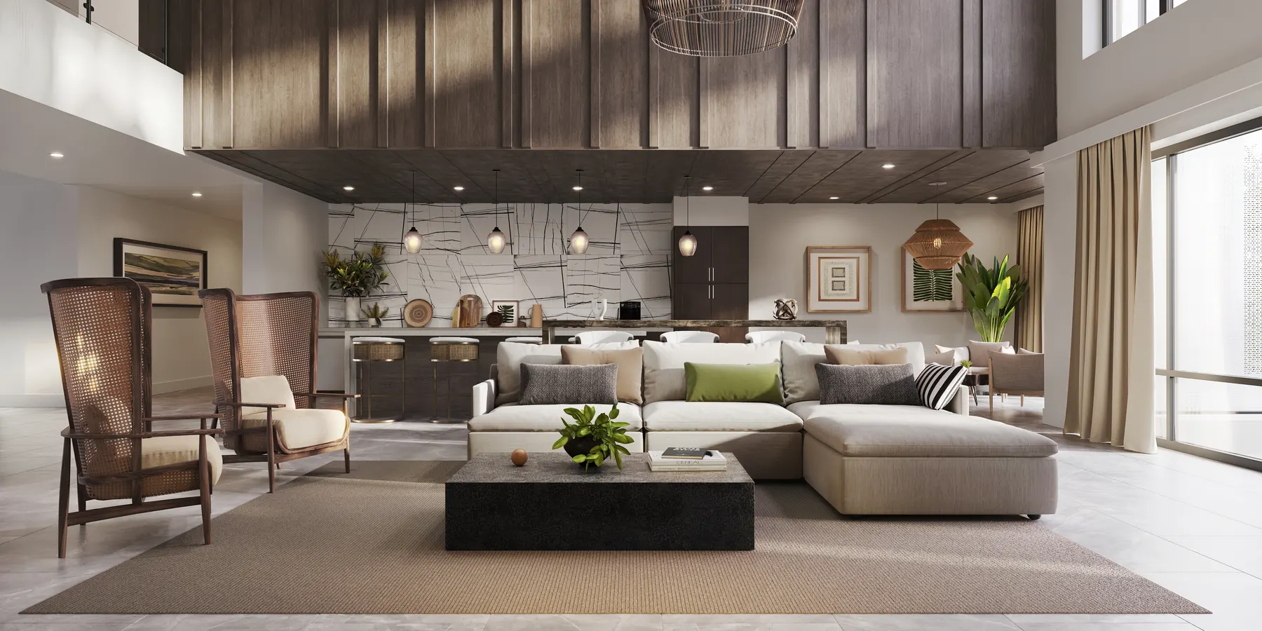 Roers Revel Clubroom F — 3D architectural rendering by KONTEXT
