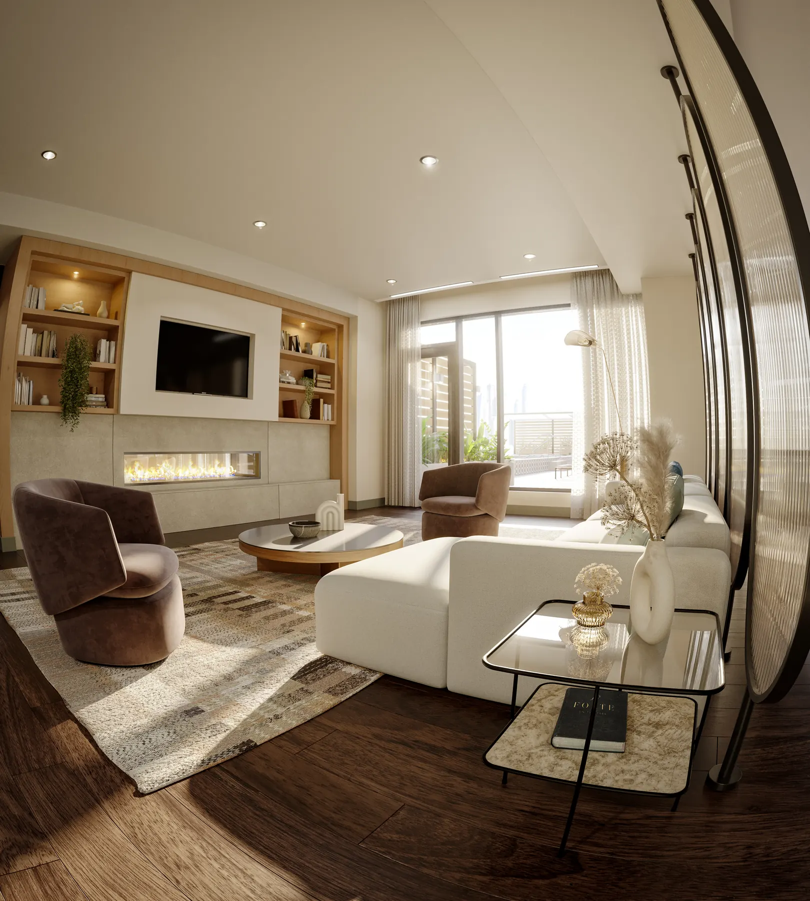 Forte Clubroom FishEye MA — 3D architectural rendering by KONTEXT