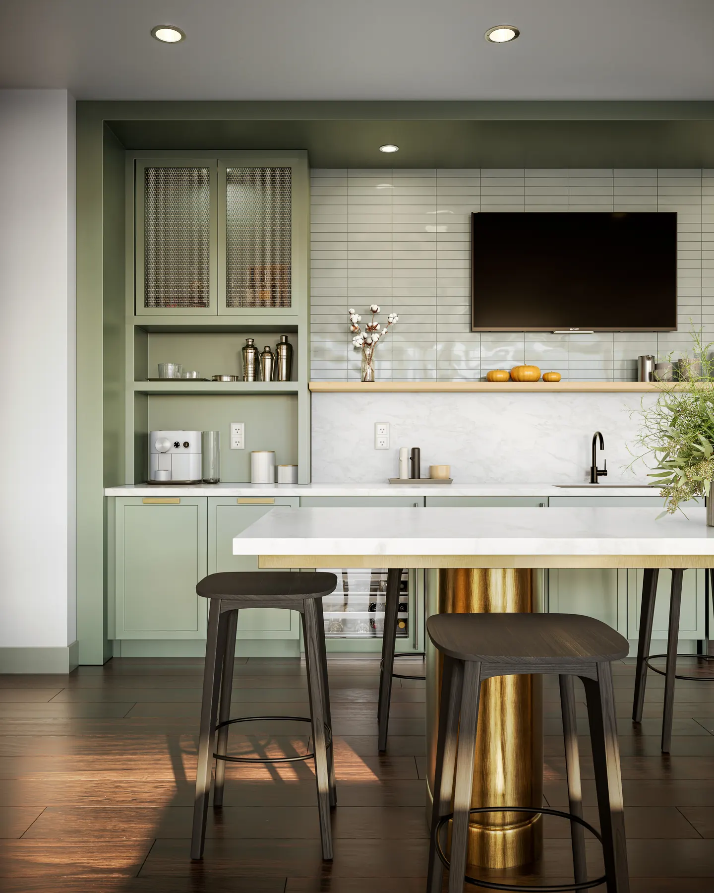 Forte Gameroom MA Kitchen Close Up — 3D architectural rendering by KONTEXT