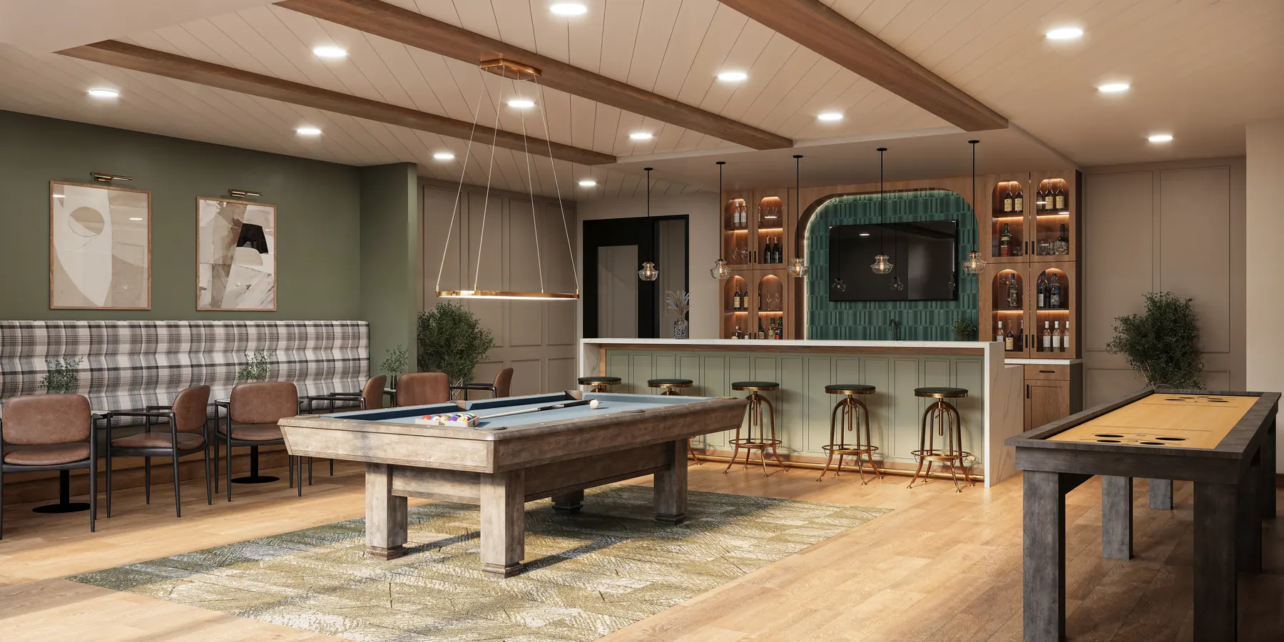 Greco Minnetonka Clubroom F — 3D architectural rendering by KONTEXT