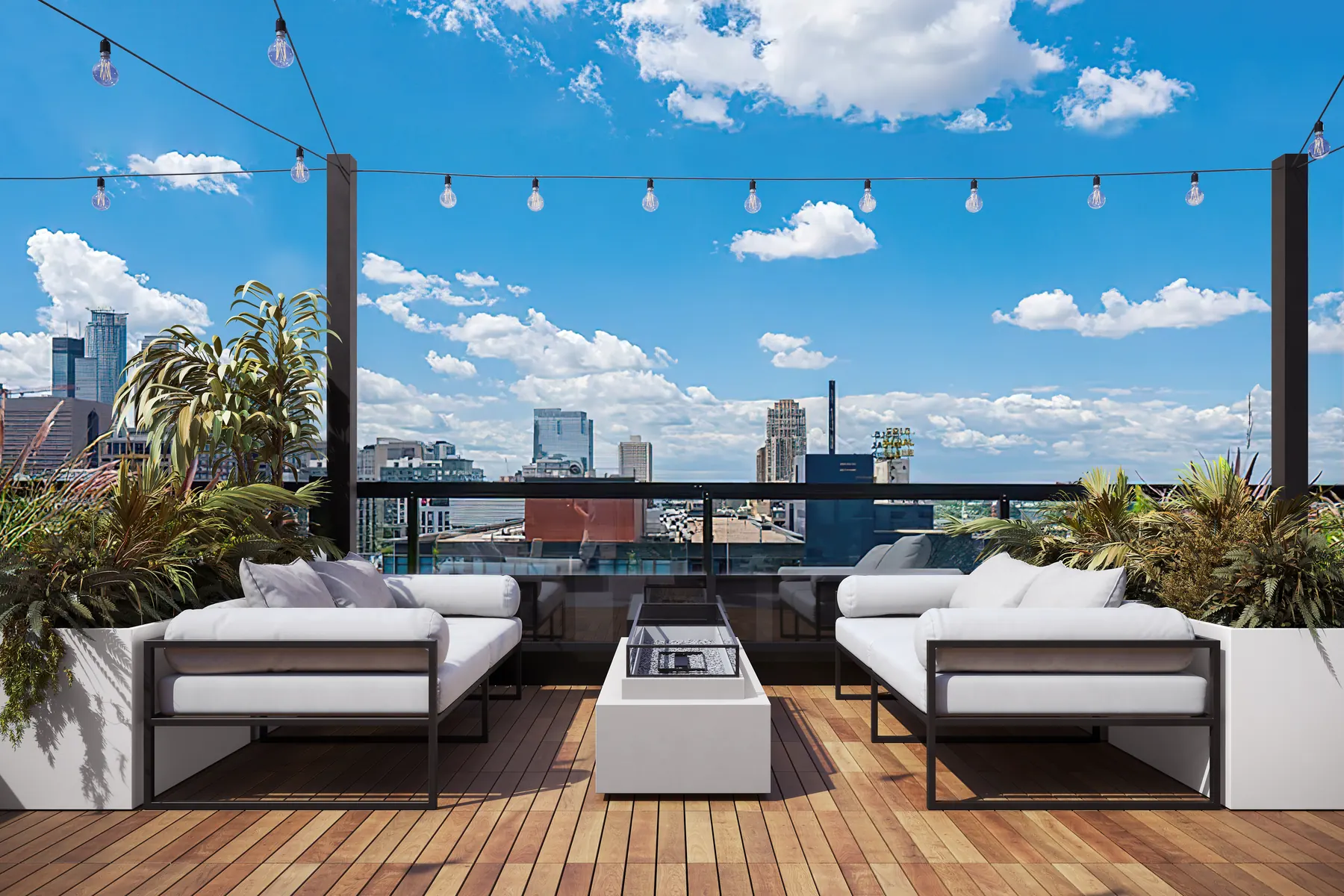 Forte Sky Lounge MA Seating CloseUp — 3D architectural rendering by KONTEXT