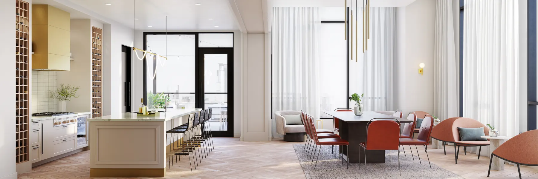 Forte SkyLounge Indoor F 01 — 3D architectural rendering by KONTEXT