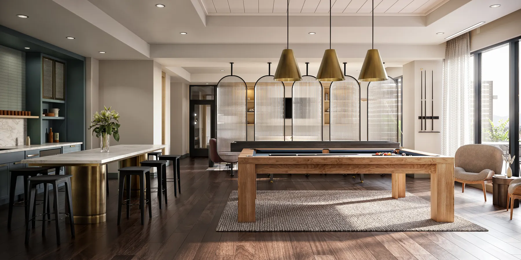 Forte Gameroom MA — 3D architectural rendering by KONTEXT