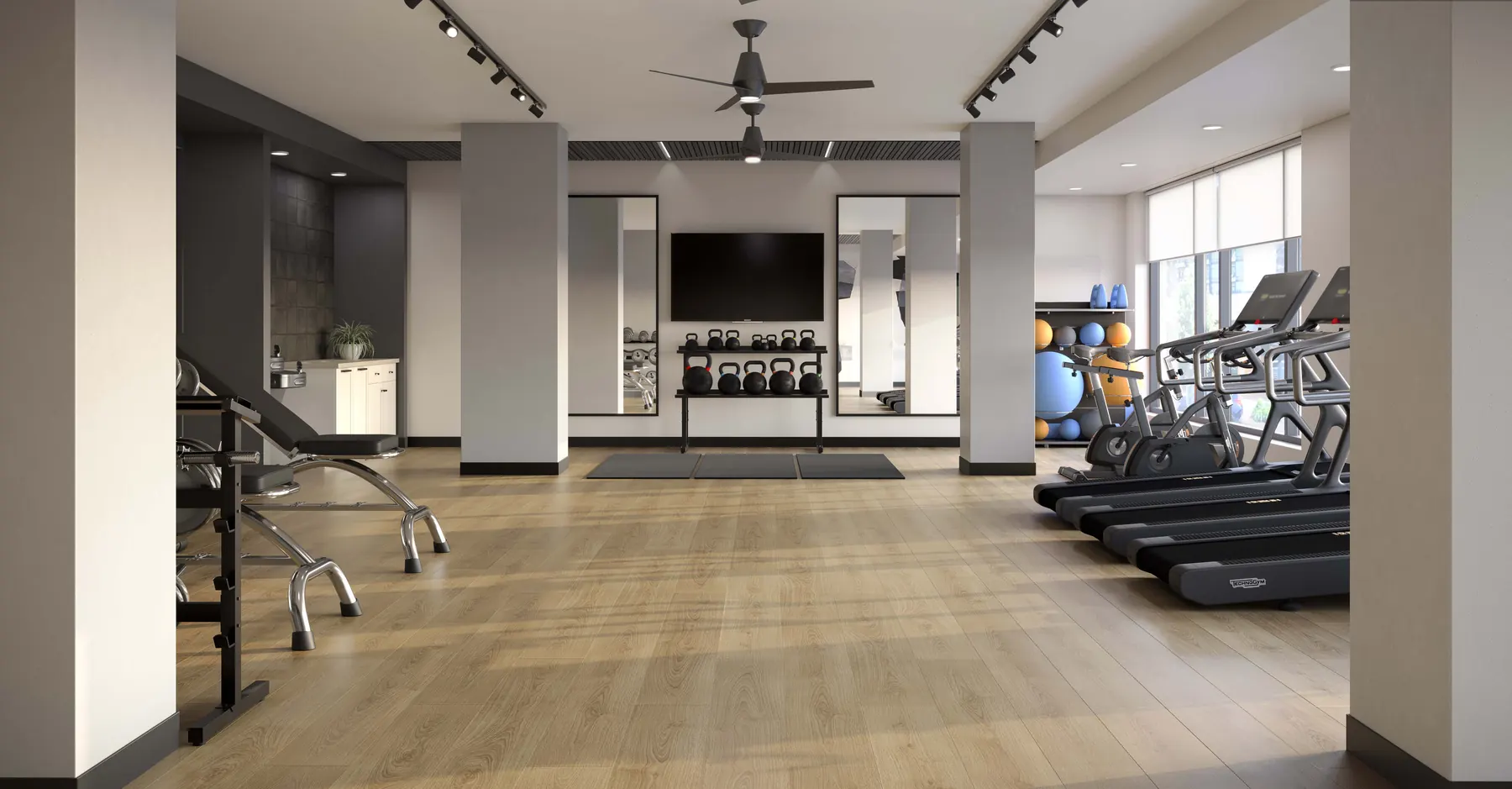 Forte Fitness F 01 — 3D architectural rendering by KONTEXT